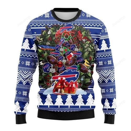 Nfl Buffalo Bills Tree Christmas Ugly Christmas Sweater Nfl Buffalo Bills Tree Christmas Ugly Christmas Sweater