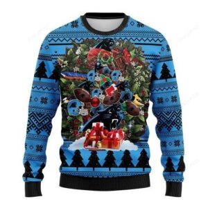 Nfl Carolina Panthers Tree Christmas Ugly Christmas Sweater