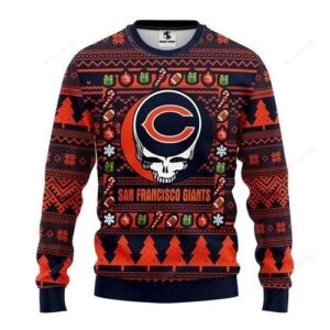 Nfl Chicago Bears Grateful Dead Ugly Christmas Sweater