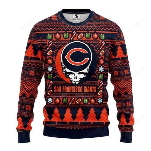 Nfl Chicago Bears Grateful Dead Ugly Christmas Sweater Nfl Chicago Bears Grateful Dead Ugly Christmas Sweater