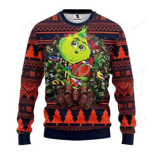 Nfl Chicago Bears Grinch Hug Ugly Christmas Sweater Nfl Chicago Bears Grinch Hug Ugly Christmas Sweater