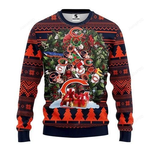 Nfl Chicago Bears Tree Christmas Ugly Christmas Sweater Nfl Chicago Bears Tree Christmas Ugly Christmas Sweater
