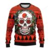 Nfl Cleveland Browns Skull Flower Ugly Christmas Sweater