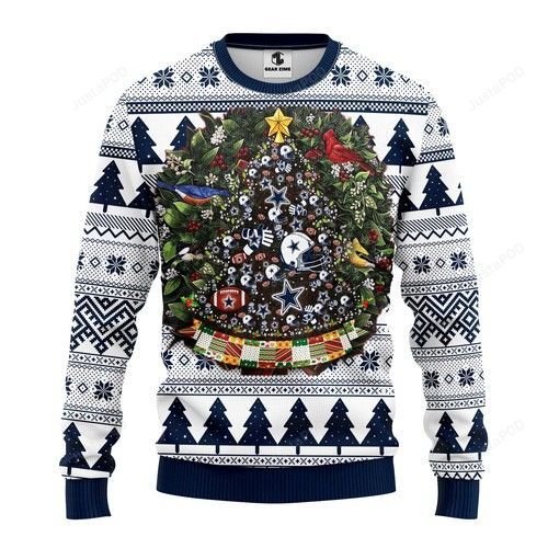 Nfl Dallas Cowboys Christmas Tree Ugly Christmas Sweater Nfl Dallas Cowboys Christmas Tree Ugly Christmas Sweater