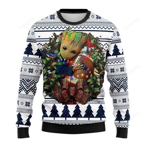 Nfl Dallas Cowboys Groot Hug Ugly Christmas Sweater Nfl Dallas Cowboys Groot Hug Ugly Christmas Sweater