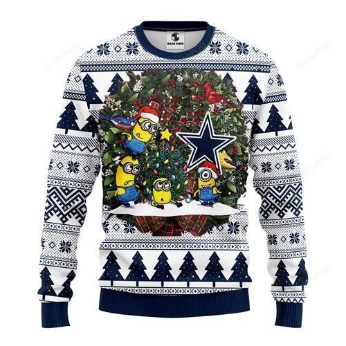 Nfl Dallas Cowboys Minion Ugly Christmas Sweater Nfl Dallas Cowboys Minion Ugly Christmas Sweater