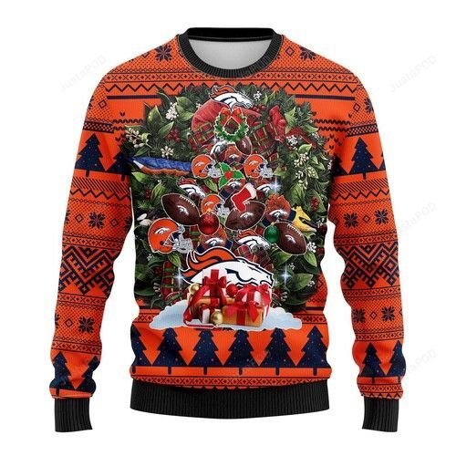 Nfl Denver Brocos Ugly Christmas Sweater Nfl Denver Brocos Ugly Christmas Sweater