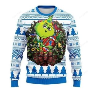 Nfl Detroit Lions Grinch Hug Ugly Christmas Sweater