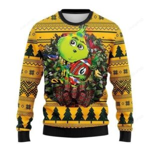Nfl Green Bay Packers Grinch Hug Ugly Christmas Sweater