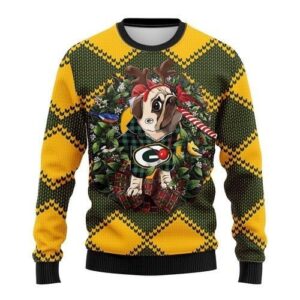 Nfl Green Bay Packers Pug Dog Ugly Christmas Sweater