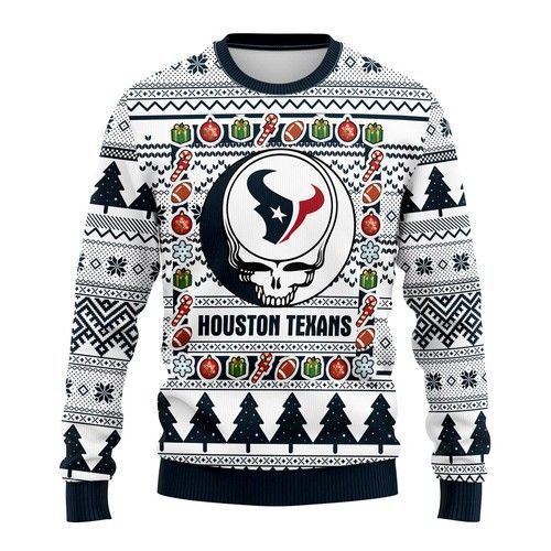Nfl Houston Texans Grateful Dead Ugly Christmas Sweater Nfl Houston Texans Grateful Dead Ugly Christmas Sweater