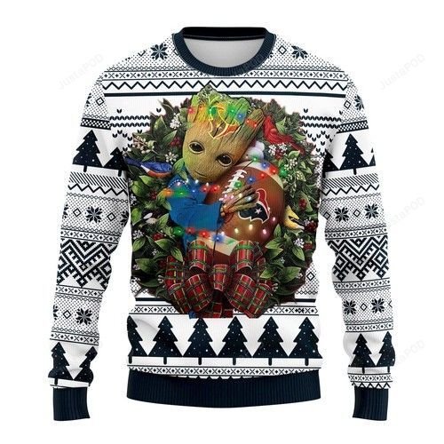 Nfl Houston Texans Groot Ugly Christmas Sweater Nfl Houston Texans Groot Ugly Christmas Sweater