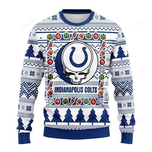 Nfl Indianapolis Colts Grateful Dead Ugly Christmas Sweater Nfl Indianapolis Colts Grateful Dead Ugly Christmas Sweater