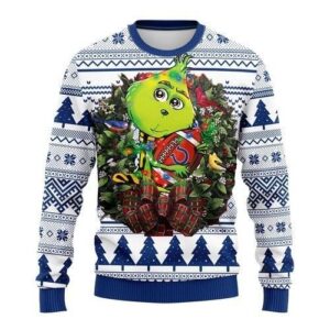 Nfl Indianapolis Colts Grinch Hug Ugly Christmas Sweater