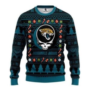 Nfl Jacksonville Jaguars Grateful Dead Ugly Christmas Sweater
