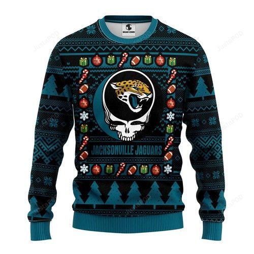 Nfl Jacksonville Jaguars Grateful Ugly Christmas Sweater Nfl Jacksonville Jaguars Grateful Ugly Christmas Sweater