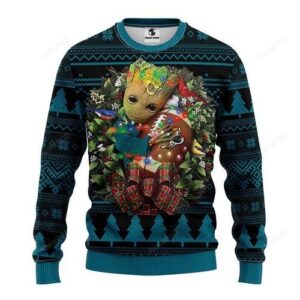 Nfl Jacksonville Jaguars Groot Hug Ugly Christmas Sweater
