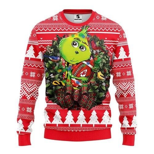 Nfl Kansas City Chiefs Grinch Hug GG Assortment Ugly Sweatshirt Nfl Kansas City Chiefs Grinch Hug GG Assortment Ugly Sweatshirt