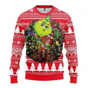 Nfl Kansas City Chiefs Grinch Hug Ugly Christmas Sweater