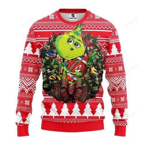 Nfl Kansas City Chiefs Grinch Hug Ugly Christmas Sweater Nfl Kansas City Chiefs Grinch Hug Ugly Christmas Sweater