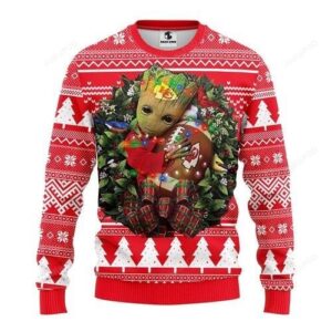 Nfl Kansas City Chiefs Groot Hug Ugly Christmas Sweater