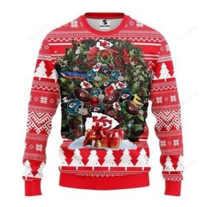 Nfl Kansas City Chiefs Tree Ugly Christmas Sweater