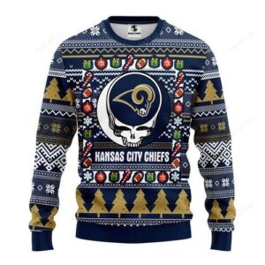 Nfl Los Angeles Rams Grateful Dead Ugly Christmas Sweater