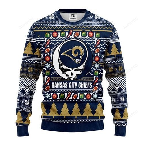 Nfl Los Angeles Rams Grateful Dead Ugly Christmas Sweater Nfl Los Angeles Rams Grateful Dead Ugly Christmas Sweater