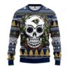 Nfl Los Angeles Rams Skull Flower Ugly Christmas Sweater