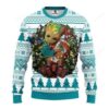 Nfl Miami Dolphins Groot Hug Ugly Christmas Sweater