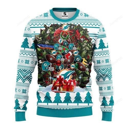 Nfl Miami Dolphins Ugly Christmas Sweater Nfl Miami Dolphins Ugly Christmas Sweater