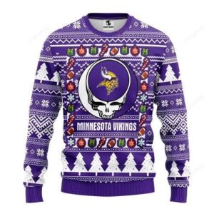 Nfl Minnesota Vikings Grateful Dead Ugly Christmas Sweater