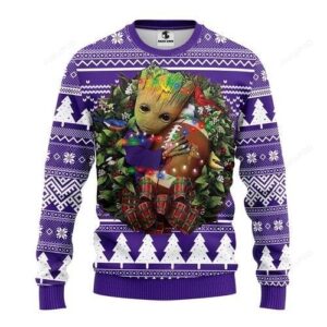 Nfl Minnesota Vikings Groot Hug Ugly Christmas Sweater