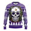 Nfl Minnesota Vikings Skull Flower Ugly Christmas Sweater