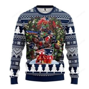 Nfl New England Patriots Tree Christmas Ugly Christmas Sweater