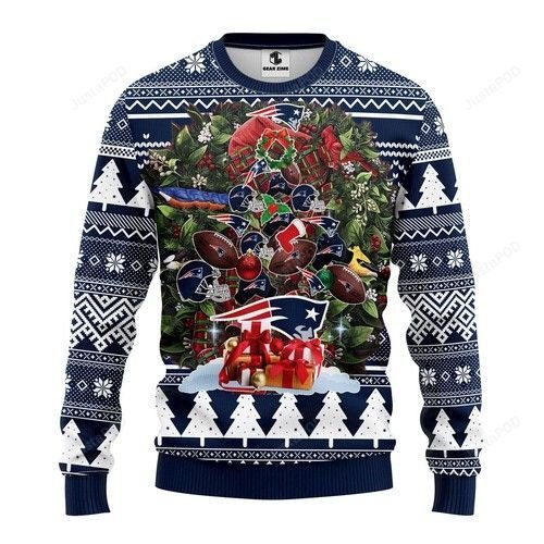 Nfl New England Patriots Tree Christmas Ugly Christmas Sweater Nfl New England Patriots Tree Christmas Ugly Christmas Sweater