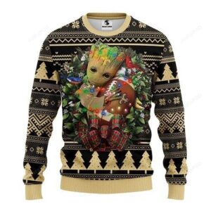 Nfl New Orleans Saints Groot Hug Ugly Christmas Sweater