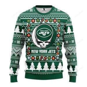 Nfl New York Jets Grateful Dead Ugly Christmas Sweater