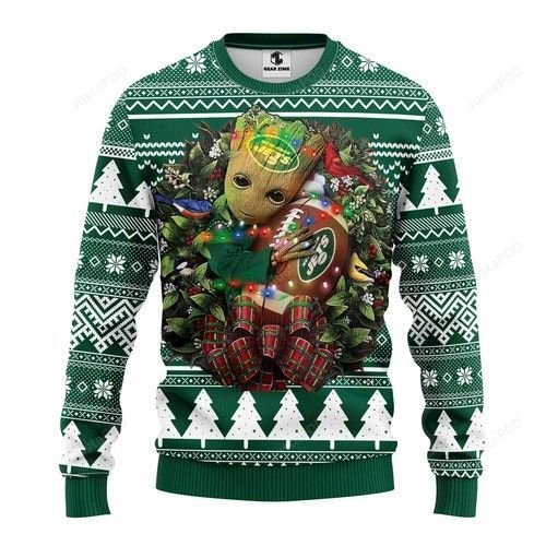Nfl New York Jets Groot Hug Ugly Christmas Sweater Nfl New York Jets Groot Hug Ugly Christmas Sweater