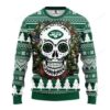 Nfl New York Jets Skull Ugly Christmas Sweater