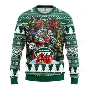 Nfl New York Jets Tree Christmas Ugly Christmas Sweater