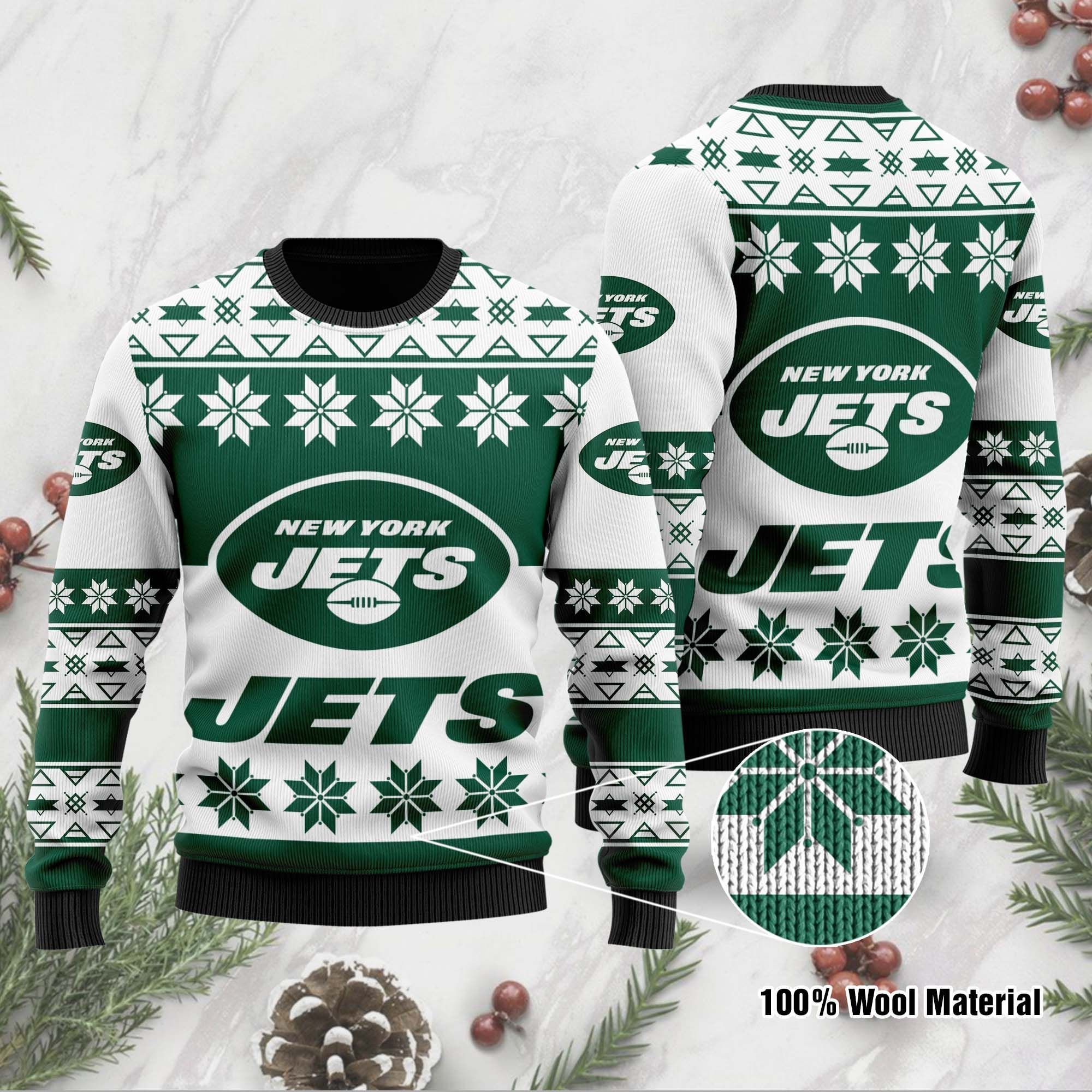 NFL NYJ Ugly Christmas Sweater NFL NYJ Ugly Christmas Sweater