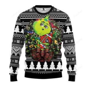 Nfl Oakland Raiders Grinch Hug Ugly Christmas Sweater
