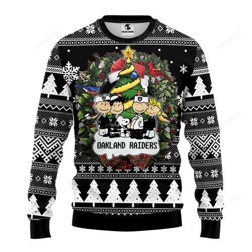 Nfl Oakland Raiders Ugly Christmas Sweater Nfl Oakland Raiders Ugly Christmas Sweater