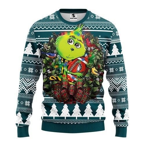 Nfl Philadelphia Eagles Grinch Hug Ugly Christmas Sweater Nfl Philadelphia Eagles Grinch Hug Ugly Christmas Sweater