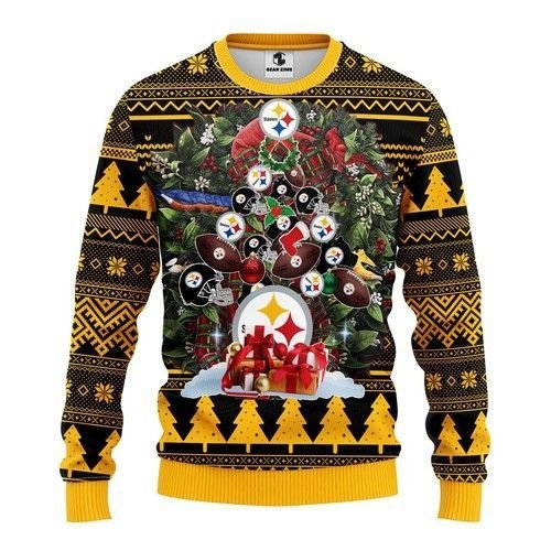 Nfl Pittsburgh Steelers Tree Christmas Ugly Christmas Sweater Nfl Pittsburgh Steelers Tree Christmas Ugly Christmas Sweater