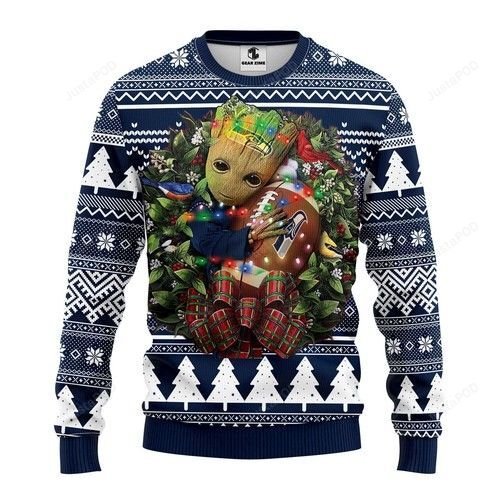Nfl Seattle Seahawks Groot Hug Ugly Christmas Sweater Nfl Seattle Seahawks Groot Hug Ugly Christmas Sweater