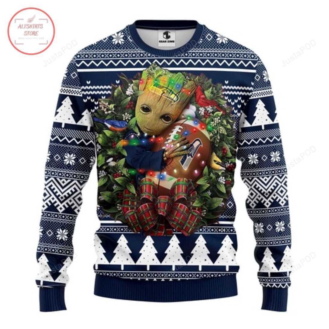Nfl Seattle Seahawks Groot Ugly Christmas Sweater Nfl Seattle Seahawks Groot Ugly Christmas Sweater