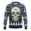 Nfl Seattle Seahawks Skull Flower Ugly Christmas Sweater
