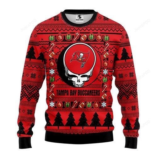 Nfl Tampa Bay Buccaneers Grateful Dead Ugly Christmas Sweater Nfl Tampa Bay Buccaneers Grateful Dead Ugly Christmas Sweater